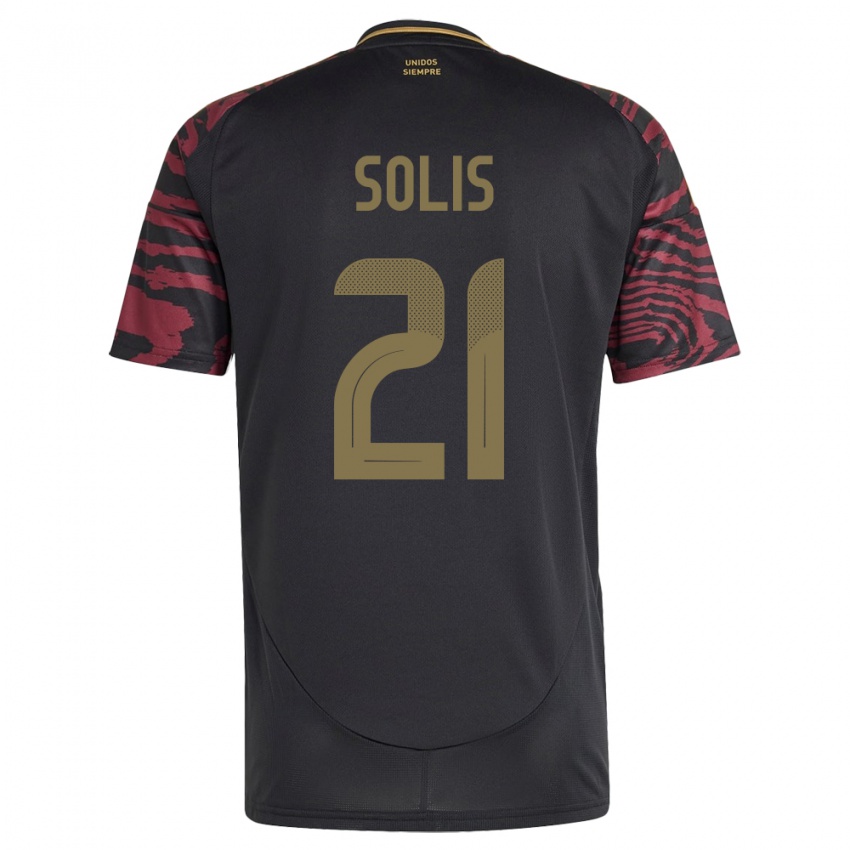 Børn Peru Renato Solís #21 Sort Udebane Spillertrøjer 24-26 Trøje T-Shirt