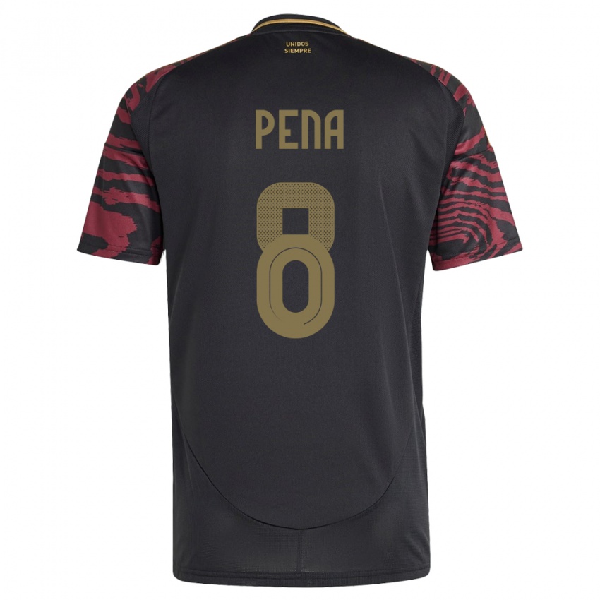 Børn Peru Sergio Peña #8 Sort Udebane Spillertrøjer 24-26 Trøje T-Shirt