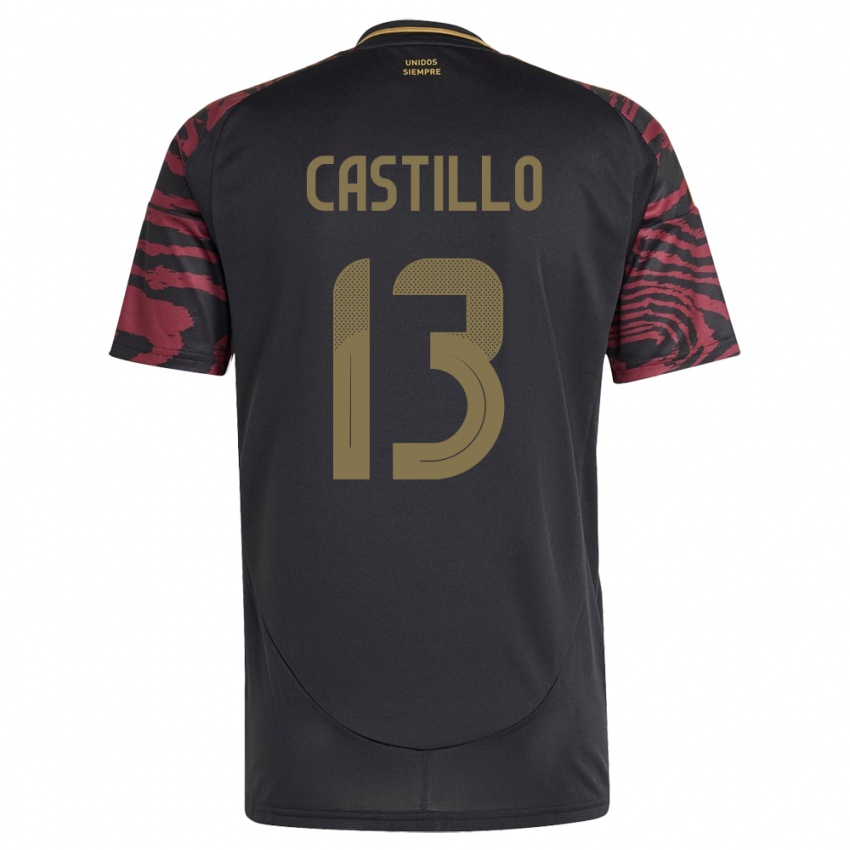 Børn Peru Jesús Castillo #13 Sort Udebane Spillertrøjer 24-26 Trøje T-Shirt