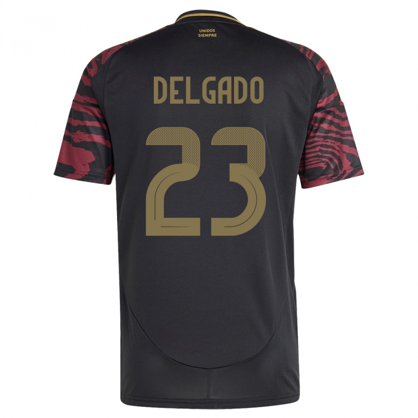 Børn Peru Valentino Delgado #23 Sort Udebane Spillertrøjer 24-26 Trøje T-Shirt