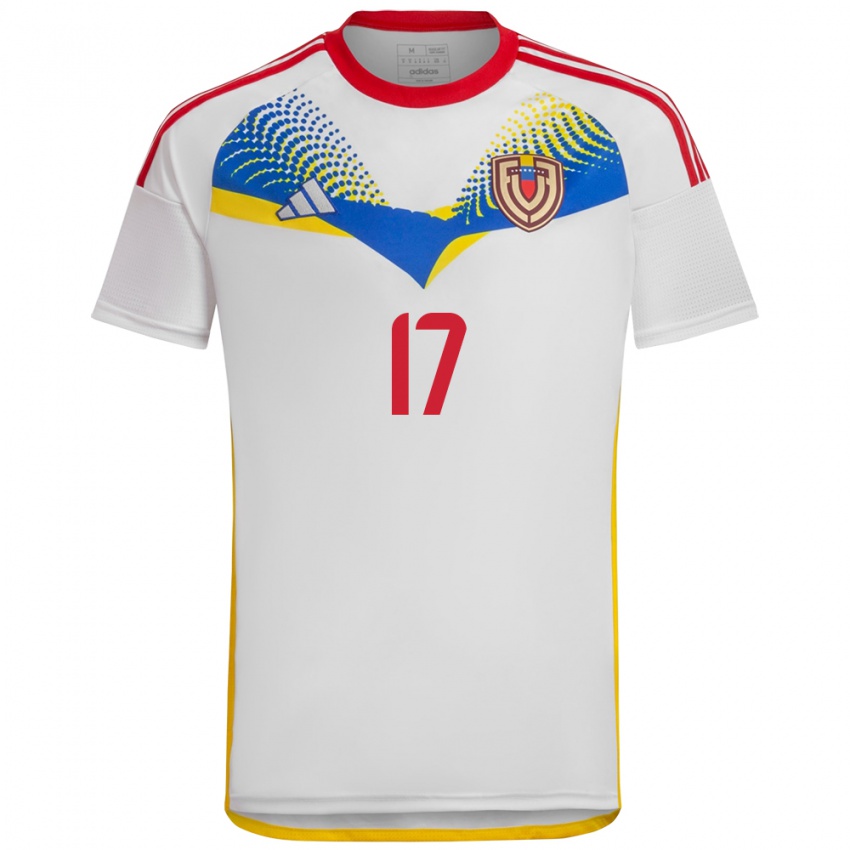 Børn Venezuela Gabriela García #17 Hvid Udebane Spillertrøjer 24-26 Trøje T-Shirt