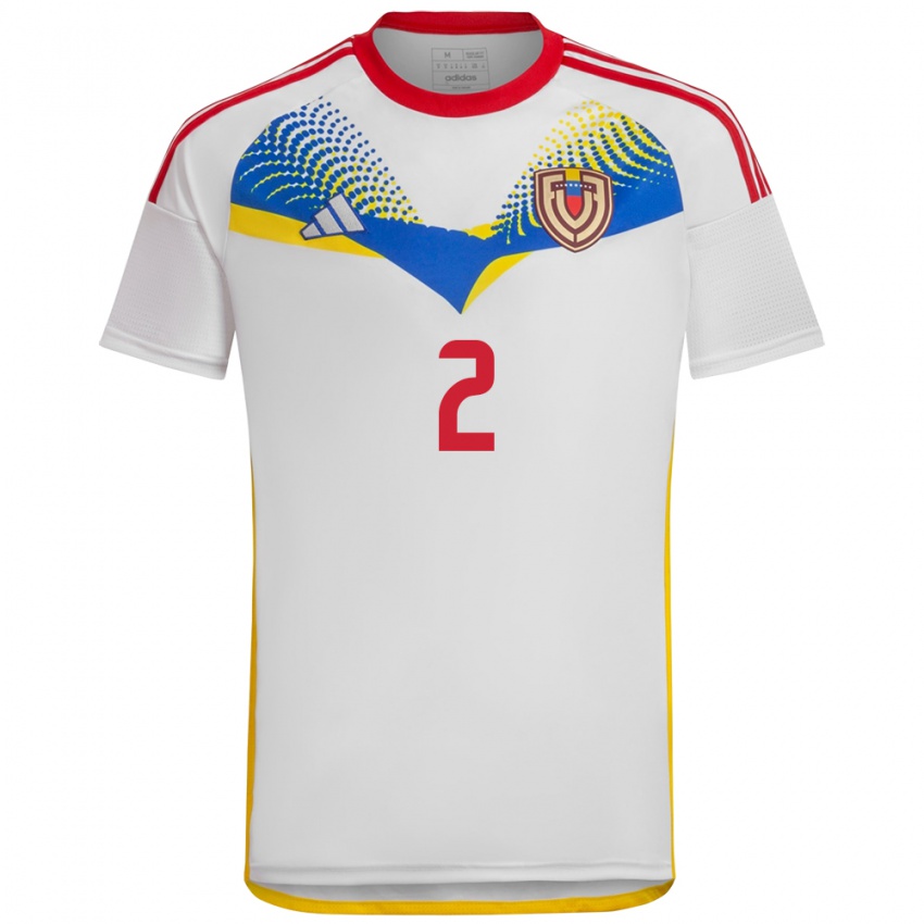 Børn Venezuela Pablo Ibarra #2 Hvid Udebane Spillertrøjer 24-26 Trøje T-Shirt