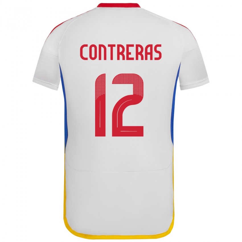 Børn Venezuela José Contreras #12 Hvid Udebane Spillertrøjer 24-26 Trøje T-Shirt