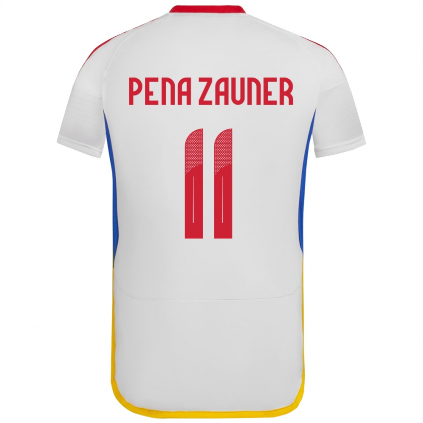 Børn Venezuela Enrique Peña Zauner #11 Hvid Udebane Spillertrøjer 24-26 Trøje T-Shirt