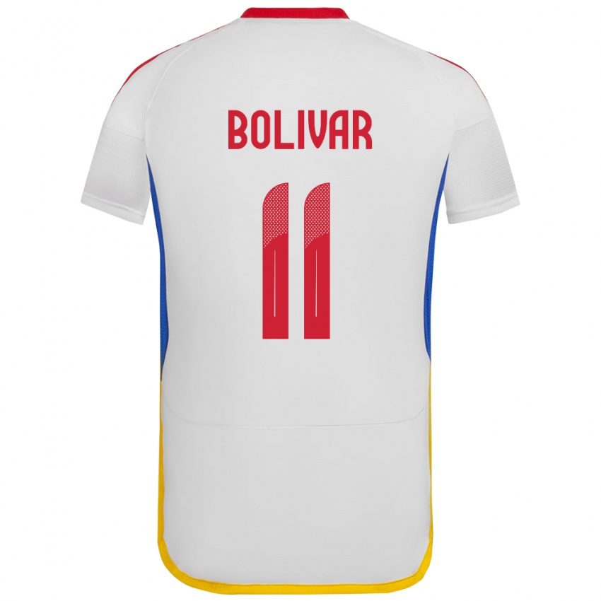 Børn Venezuela Jovanny Bolívar #11 Hvid Udebane Spillertrøjer 24-26 Trøje T-Shirt