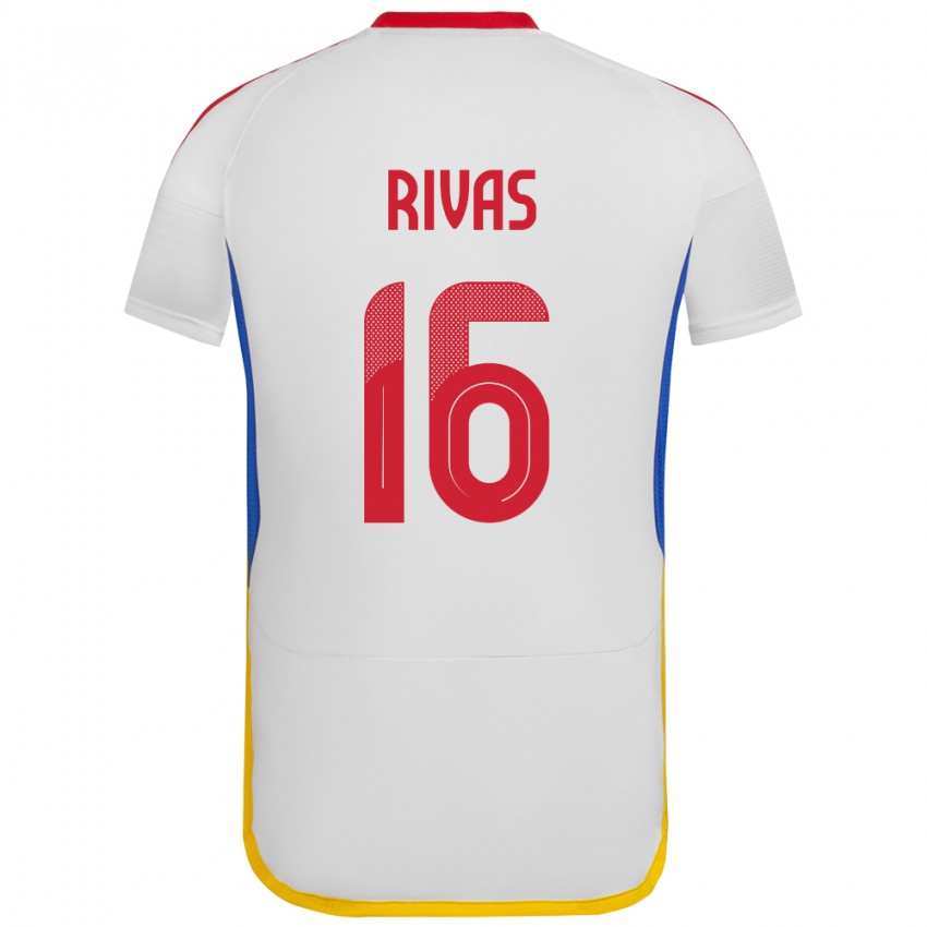 Børn Venezuela Renne Rivas #16 Hvid Udebane Spillertrøjer 24-26 Trøje T-Shirt