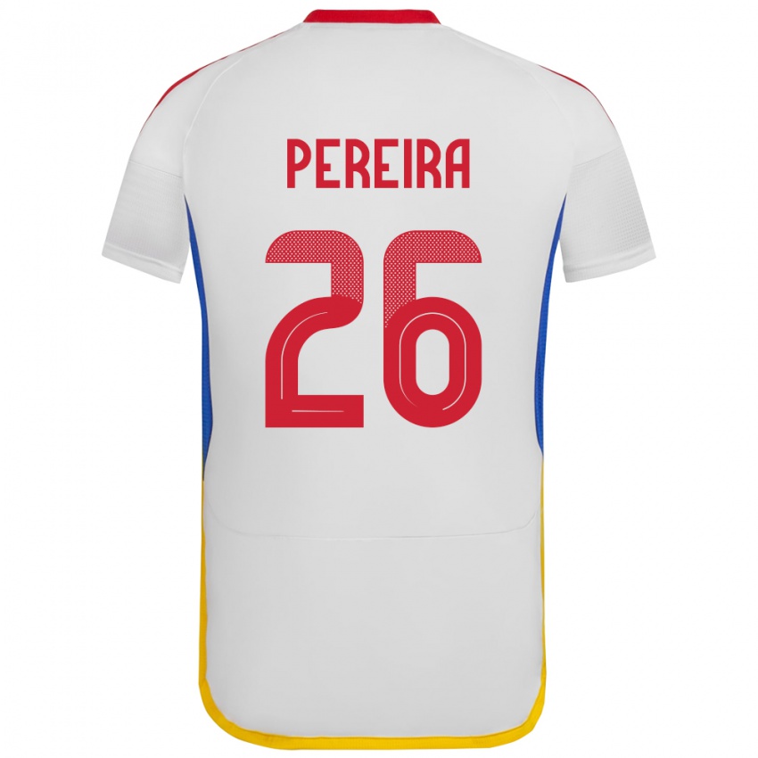 Børn Venezuela Daniel Pereira #26 Hvid Udebane Spillertrøjer 24-26 Trøje T-Shirt