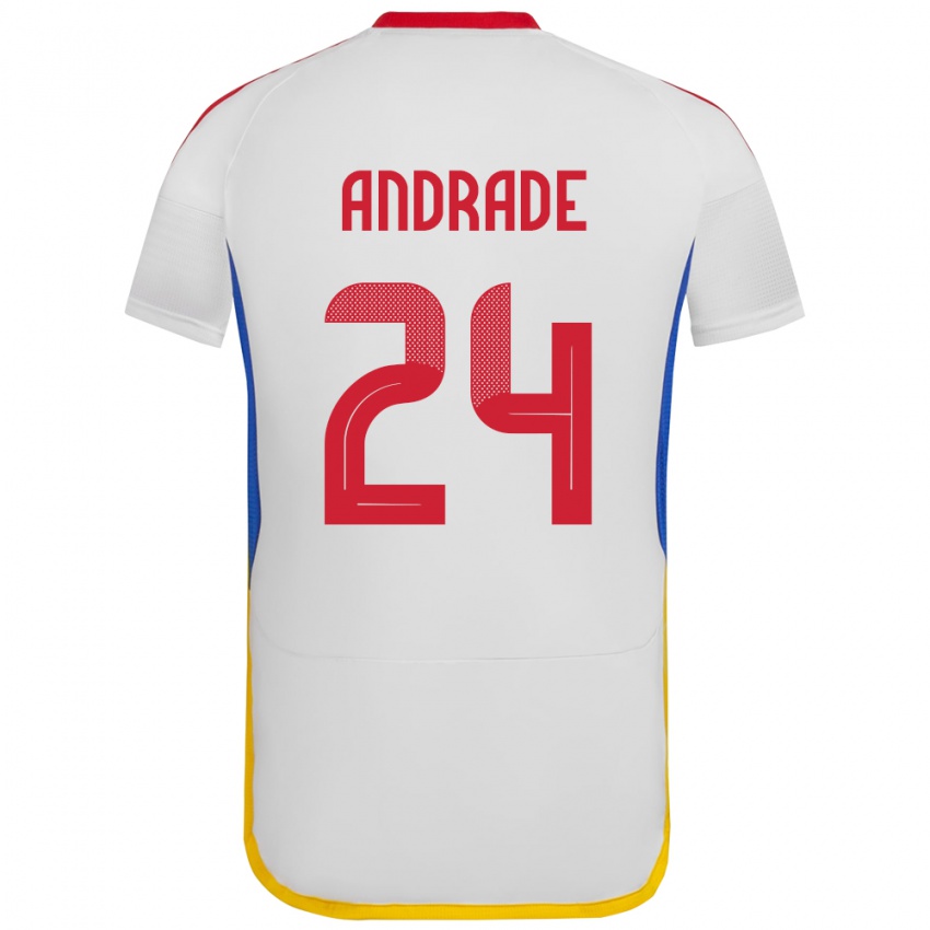 Børn Venezuela Kervin Andrade #24 Hvid Udebane Spillertrøjer 24-26 Trøje T-Shirt