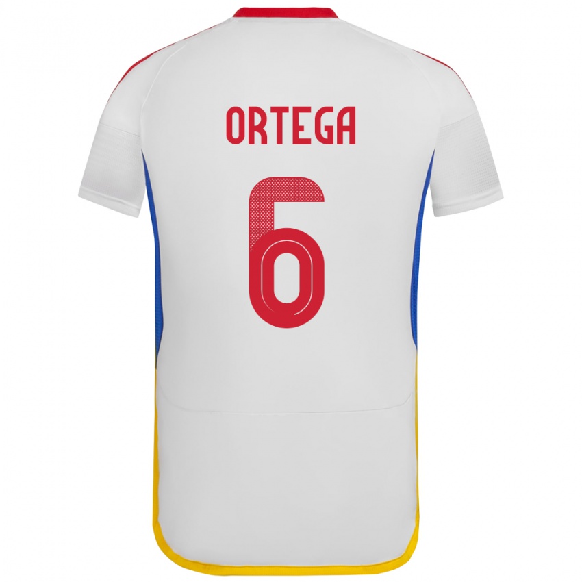 Børn Venezuela Bryant Ortega #6 Hvid Udebane Spillertrøjer 24-26 Trøje T-Shirt