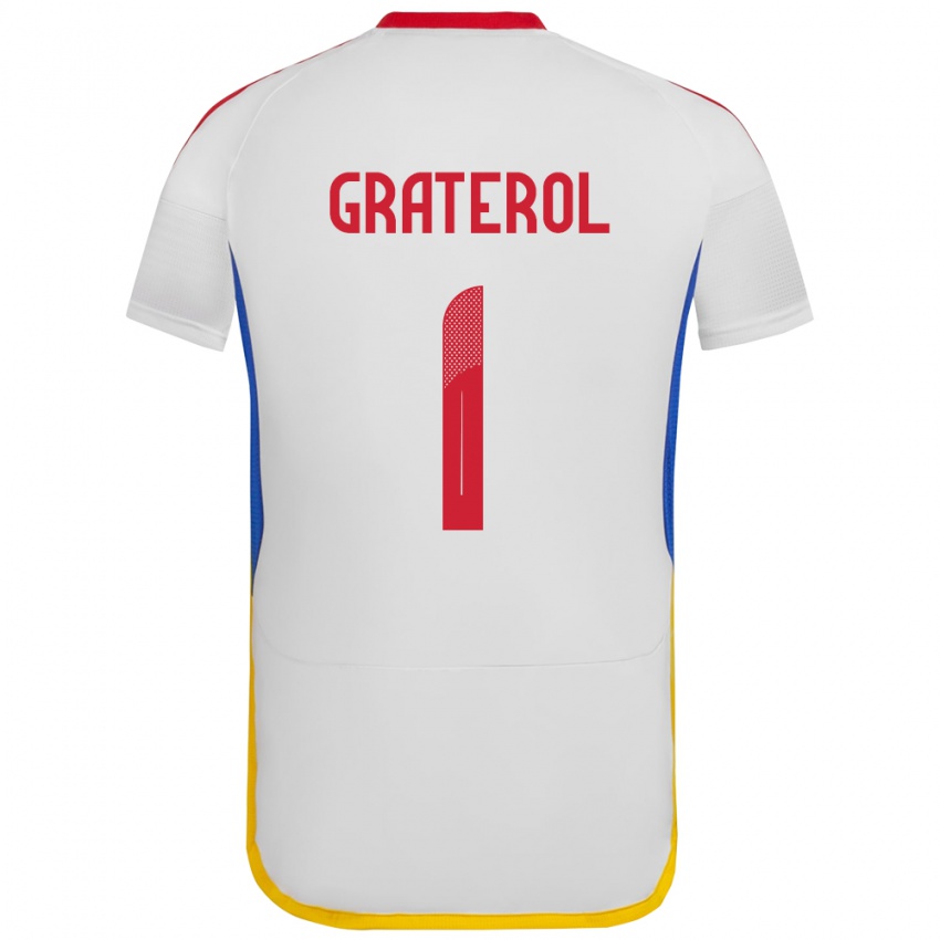 Børn Venezuela Joel Graterol #1 Hvid Udebane Spillertrøjer 24-26 Trøje T-Shirt