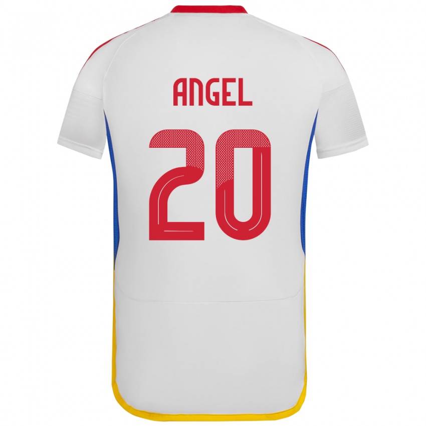 Børn Venezuela Wilker Ángel #20 Hvid Udebane Spillertrøjer 24-26 Trøje T-Shirt