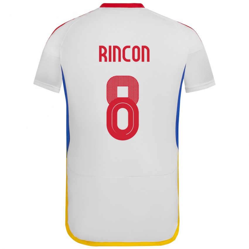 Børn Venezuela Tomás Rincón #8 Hvid Udebane Spillertrøjer 24-26 Trøje T-Shirt