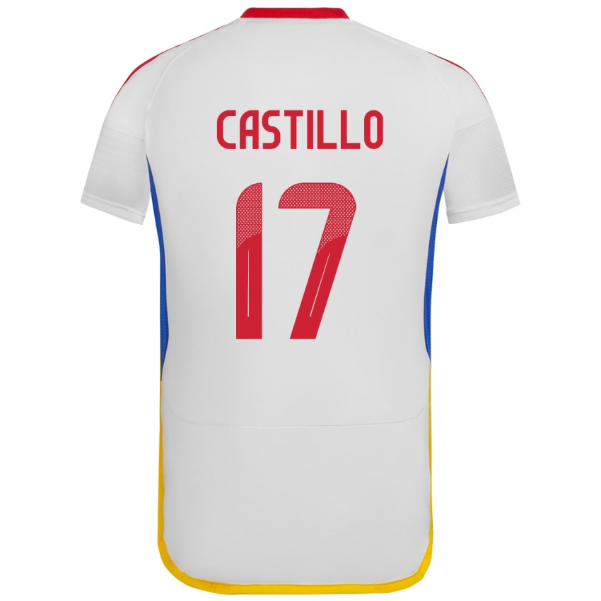 Børn Venezuela Edson Castillo #17 Hvid Udebane Spillertrøjer 24-26 Trøje T-Shirt