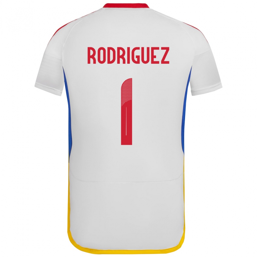 Børn Venezuela Samuel Rodriguez #1 Hvid Udebane Spillertrøjer 24-26 Trøje T-Shirt