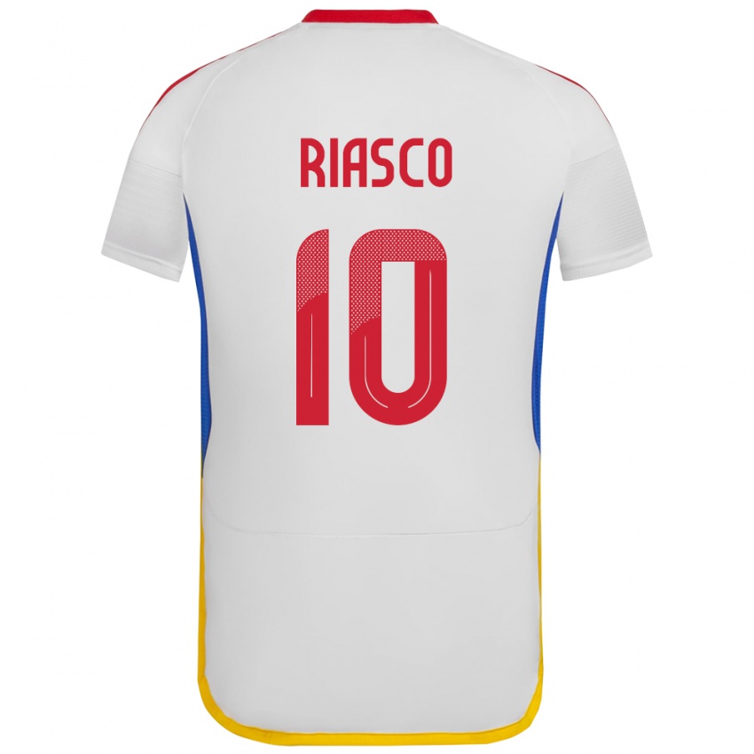 Børn Venezuela José Riasco #10 Hvid Udebane Spillertrøjer 24-26 Trøje T-Shirt