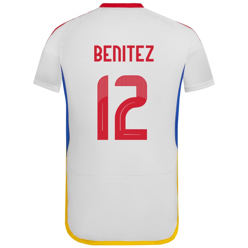Børn Venezuela Frankarlos Benítez #12 Hvid Udebane Spillertrøjer 24-26 Trøje T-Shirt