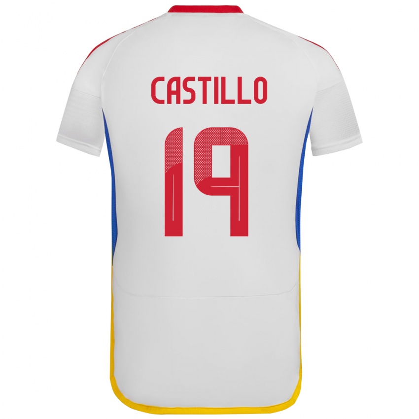 Børn Venezuela Bryan Castillo #19 Hvid Udebane Spillertrøjer 24-26 Trøje T-Shirt