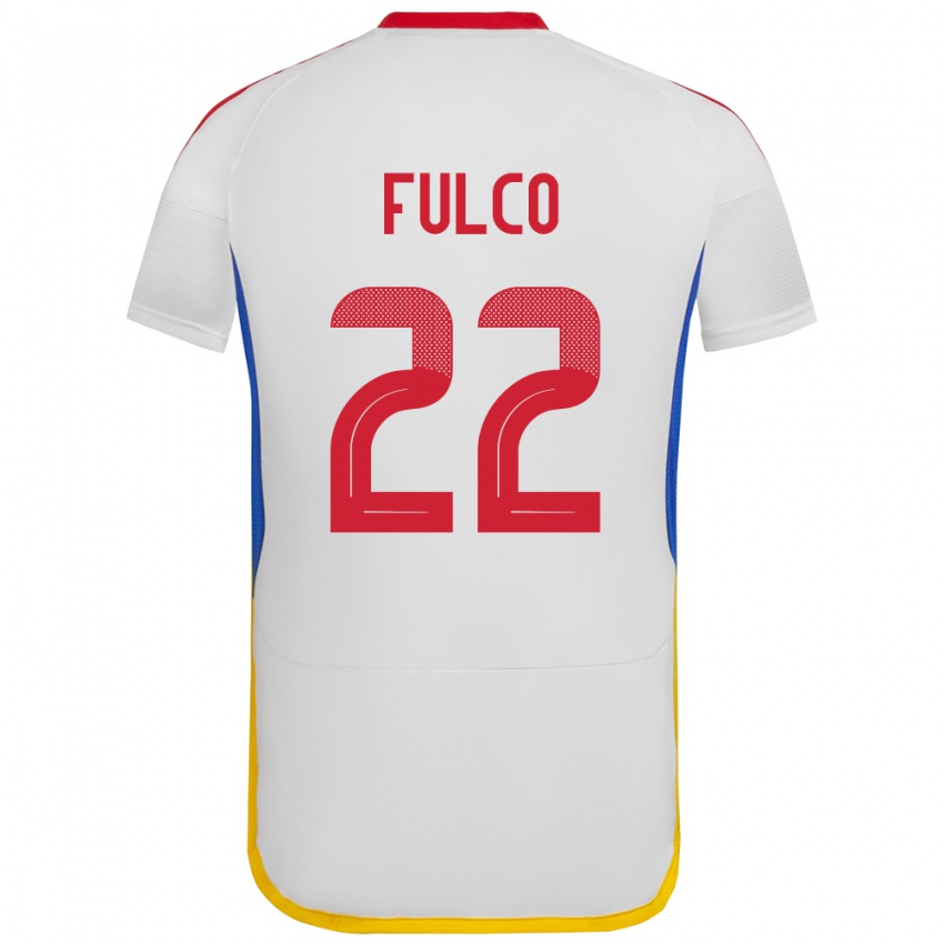 Børn Venezuela Pedro Fulco #22 Hvid Udebane Spillertrøjer 24-26 Trøje T-Shirt