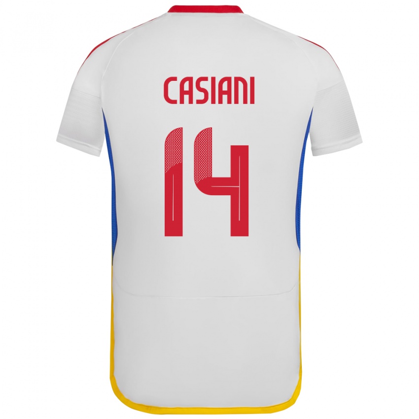 Børn Venezuela Luis Casiani #14 Hvid Udebane Spillertrøjer 24-26 Trøje T-Shirt