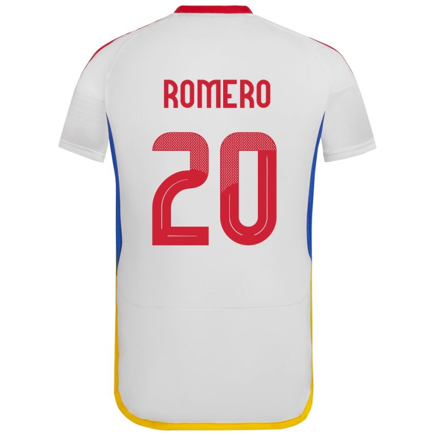 Børn Venezuela Andrés Romero #20 Hvid Udebane Spillertrøjer 24-26 Trøje T-Shirt