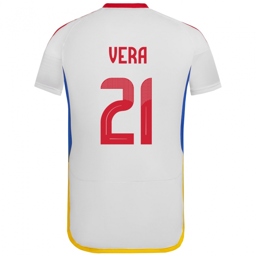 Børn Venezuela Andry Vera #21 Hvid Udebane Spillertrøjer 24-26 Trøje T-Shirt