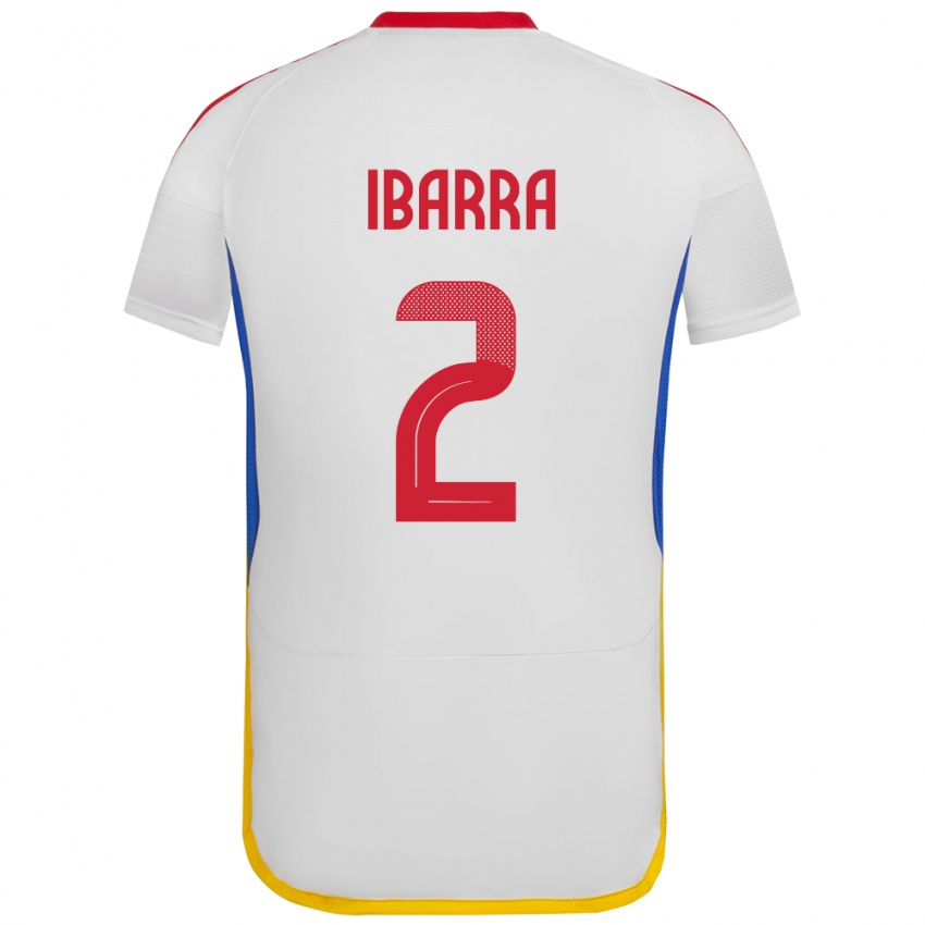 Børn Venezuela Pablo Ibarra #2 Hvid Udebane Spillertrøjer 24-26 Trøje T-Shirt