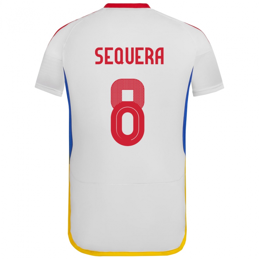 Børn Venezuela Giovanny Sequera #8 Hvid Udebane Spillertrøjer 24-26 Trøje T-Shirt