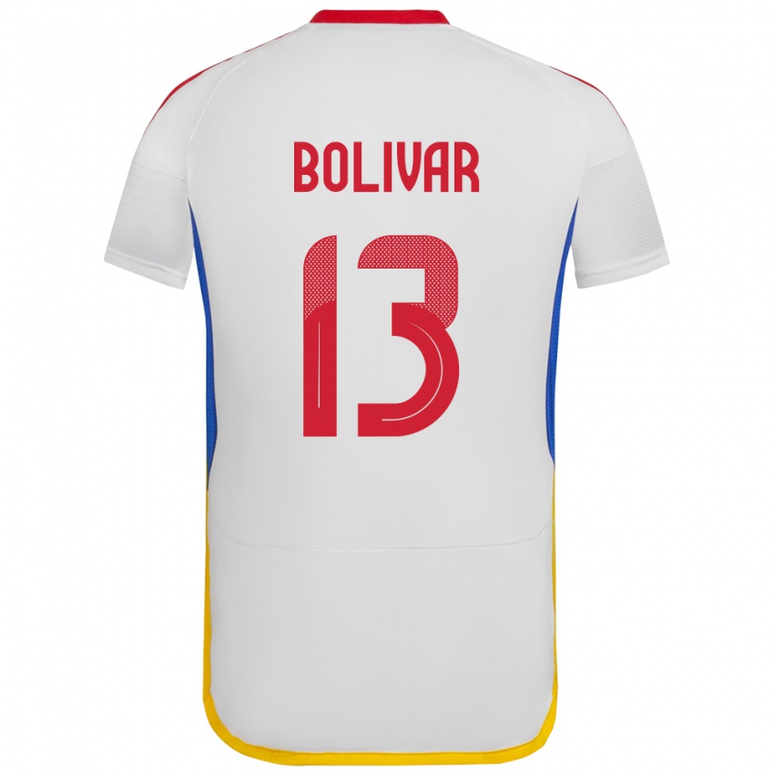 Børn Venezuela Salvador Bolívar #13 Hvid Udebane Spillertrøjer 24-26 Trøje T-Shirt