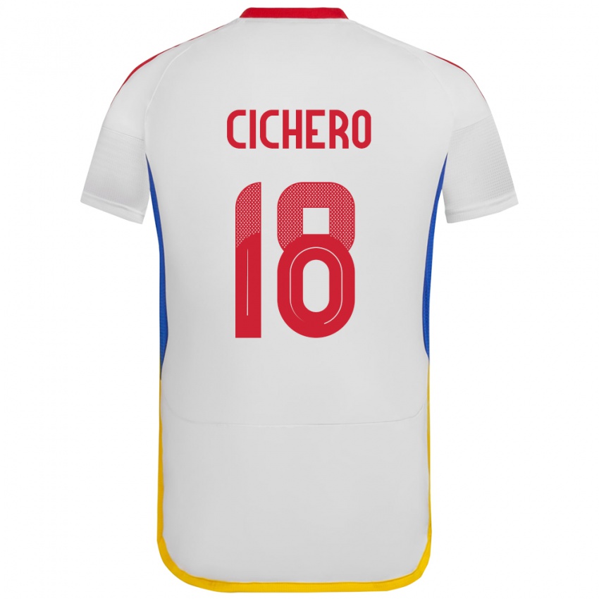 Børn Venezuela Alejandro Cichero #18 Hvid Udebane Spillertrøjer 24-26 Trøje T-Shirt