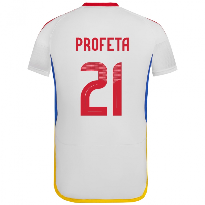 Børn Venezuela Nicola Profeta #21 Hvid Udebane Spillertrøjer 24-26 Trøje T-Shirt