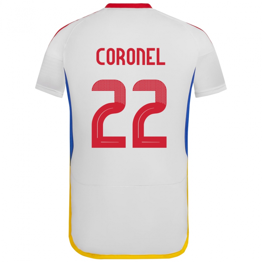 Børn Venezuela Nohelis Coronel #22 Hvid Udebane Spillertrøjer 24-26 Trøje T-Shirt