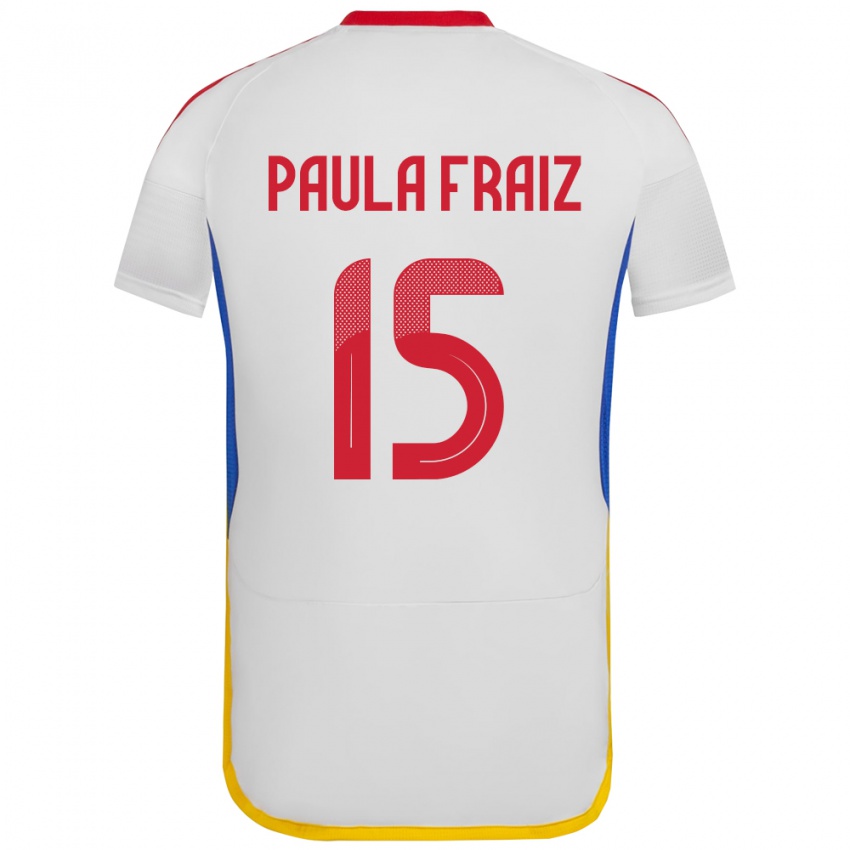 Børn Venezuela Ana Paula Fraiz #15 Hvid Udebane Spillertrøjer 24-26 Trøje T-Shirt