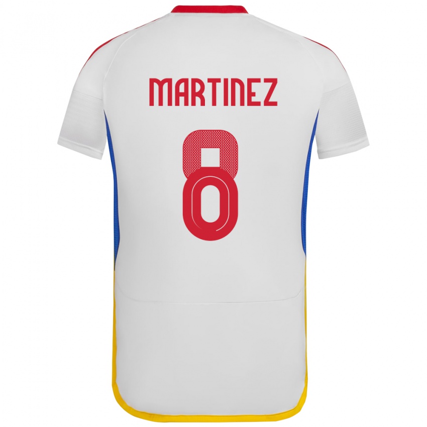 Børn Venezuela Bárbara Martínez #8 Hvid Udebane Spillertrøjer 24-26 Trøje T-Shirt