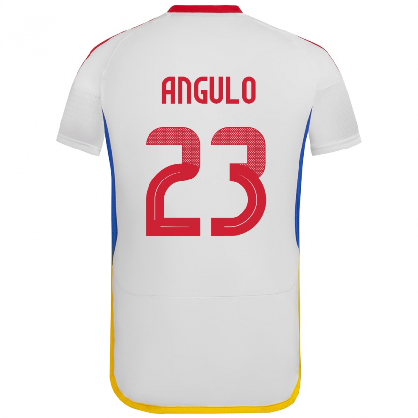 Børn Venezuela Gabriela Angulo #23 Hvid Udebane Spillertrøjer 24-26 Trøje T-Shirt
