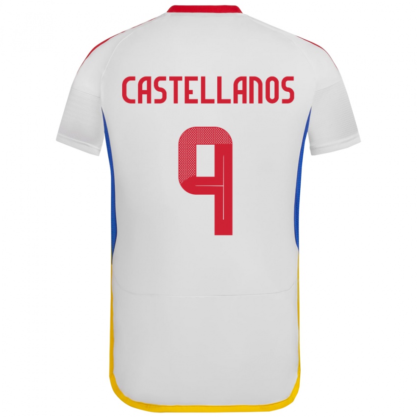 Børn Venezuela Deyna Castellanos #9 Hvid Udebane Spillertrøjer 24-26 Trøje T-Shirt