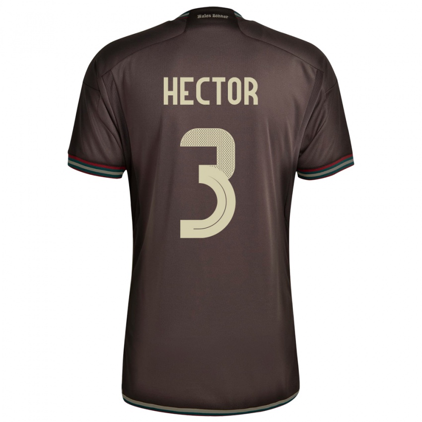 Børn Jamaica Michael Hector #3 Nat Brun Udebane Spillertrøjer 24-26 Trøje T-Shirt