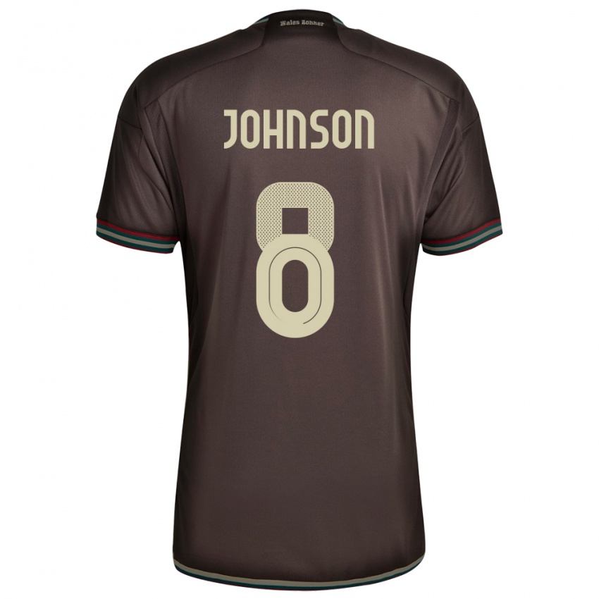 Børn Jamaica Daniel Johnson #8 Nat Brun Udebane Spillertrøjer 24-26 Trøje T-Shirt