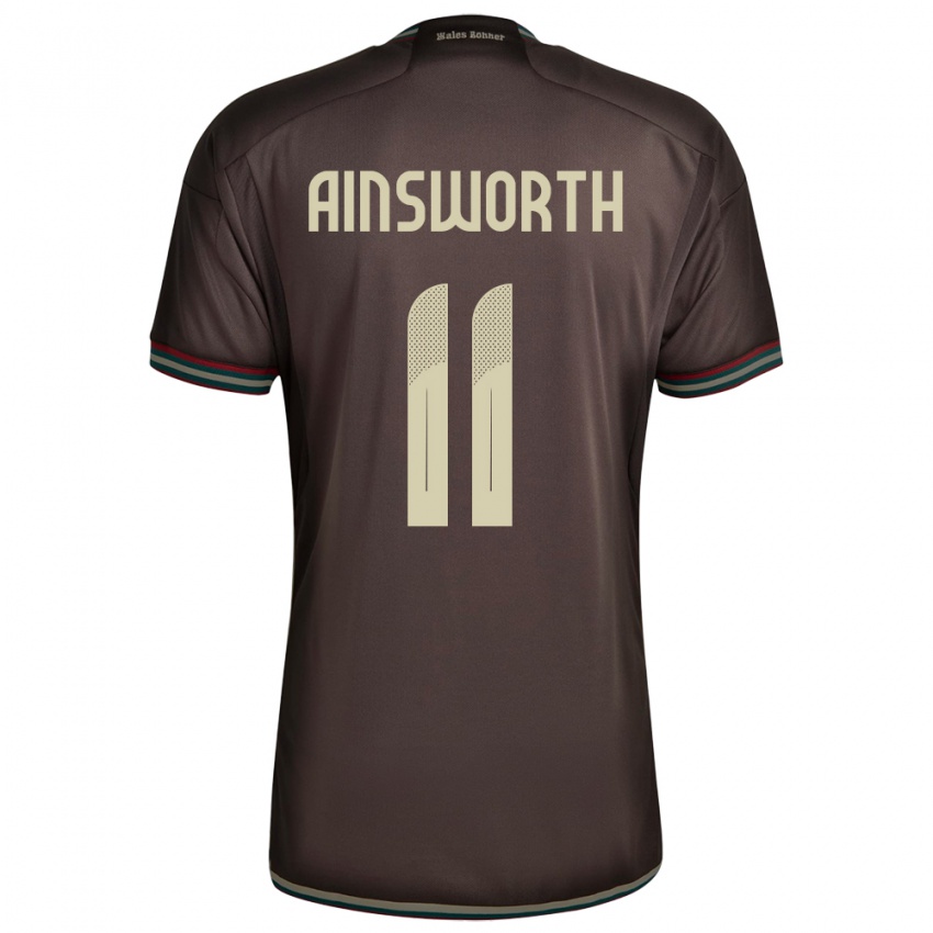 Børn Jamaica Christopher Ainsworth #11 Nat Brun Udebane Spillertrøjer 24-26 Trøje T-Shirt