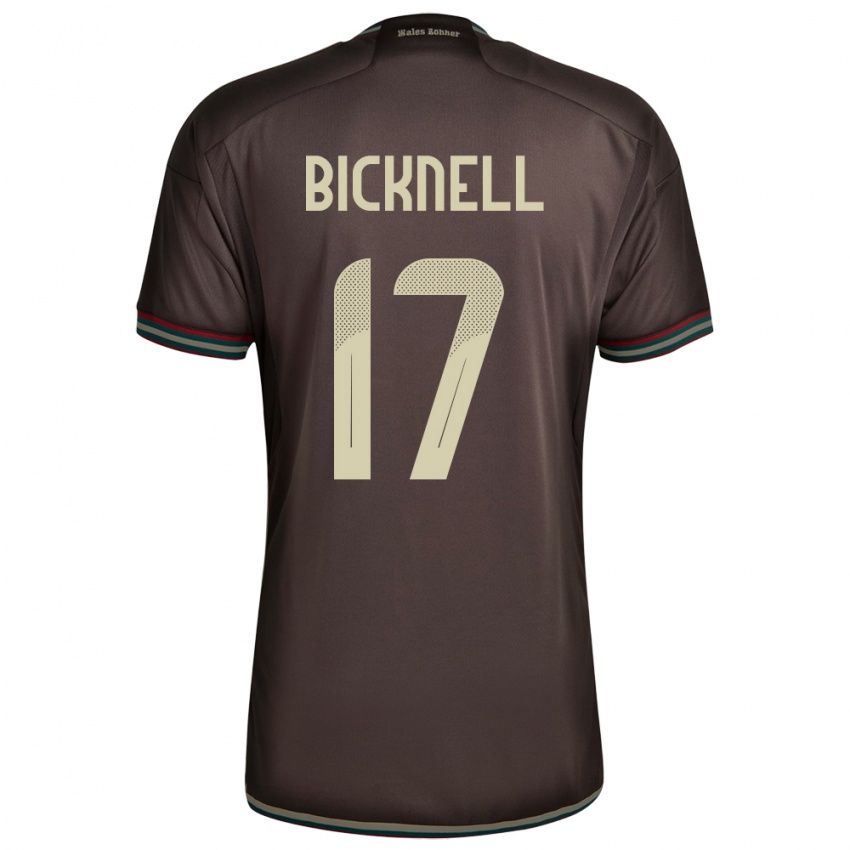 Børn Jamaica Alexander Bicknell #17 Nat Brun Udebane Spillertrøjer 24-26 Trøje T-Shirt