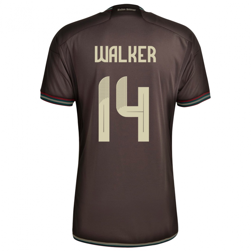 Børn Jamaica Ricshya Walker #14 Nat Brun Udebane Spillertrøjer 24-26 Trøje T-Shirt