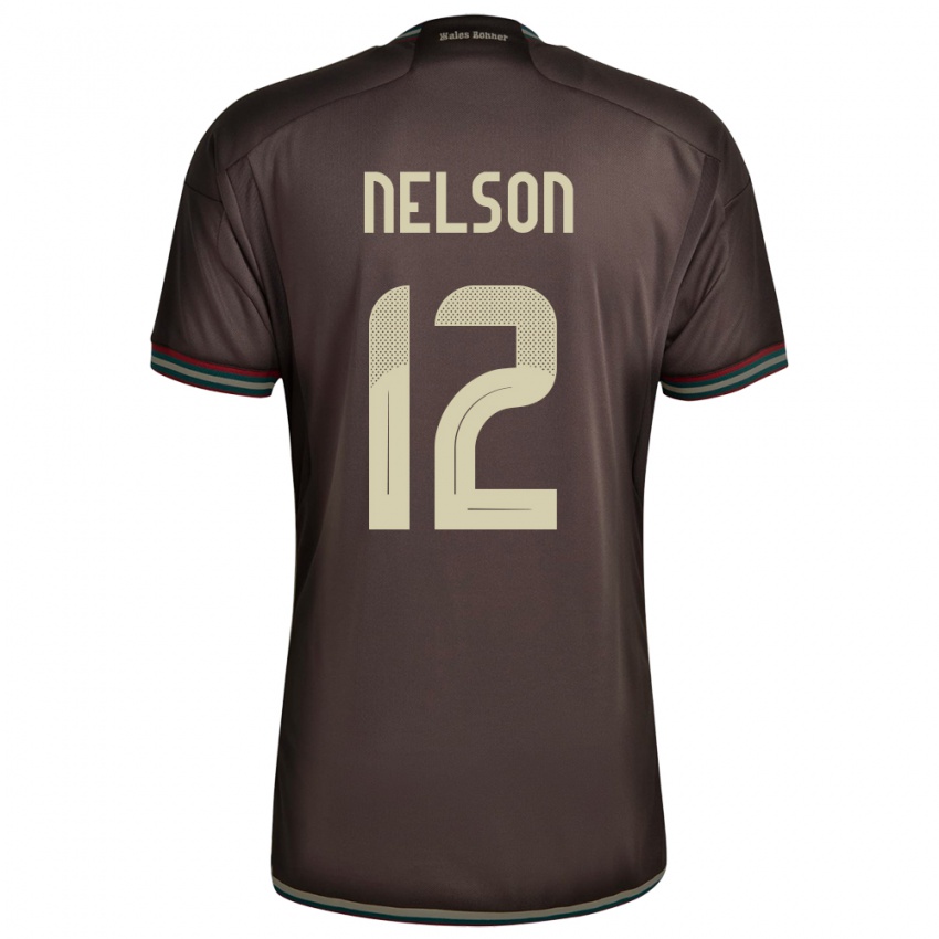 Børn Jamaica Tyiesha Nelson #12 Nat Brun Udebane Spillertrøjer 24-26 Trøje T-Shirt