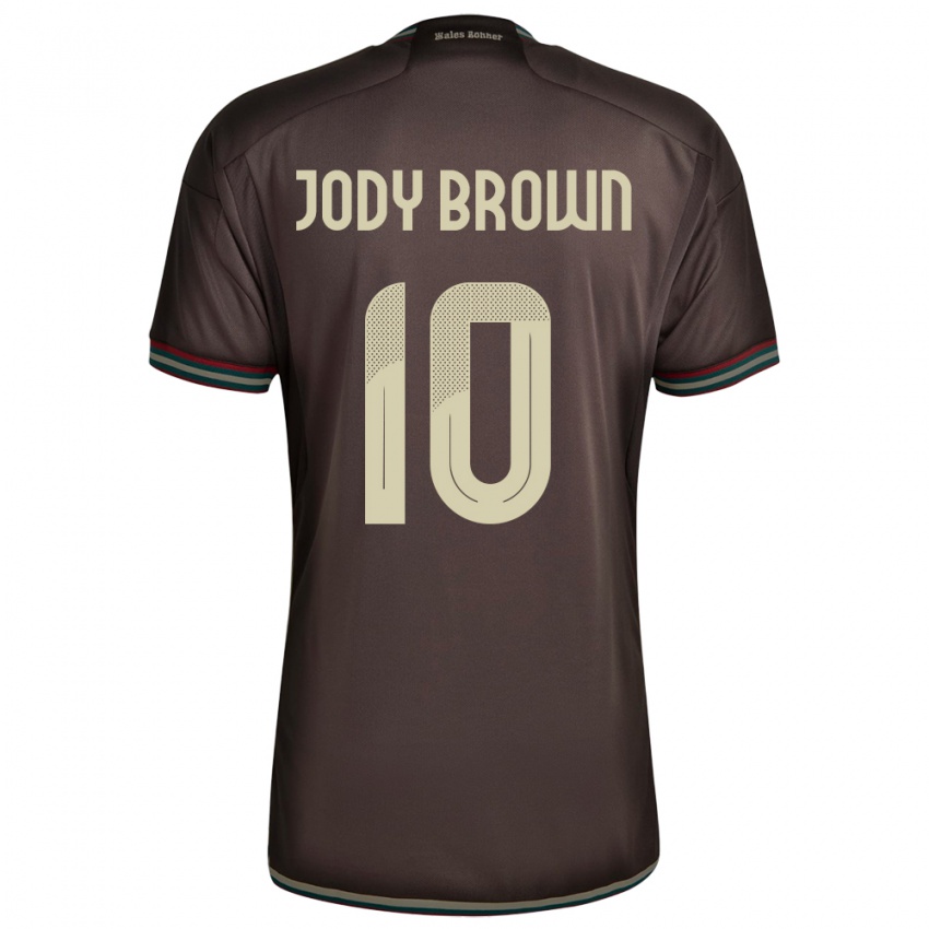 Børn Jamaica Jody Brown #10 Nat Brun Udebane Spillertrøjer 24-26 Trøje T-Shirt