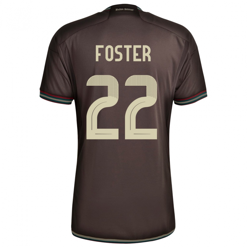 Børn Jamaica Shanise Foster #22 Nat Brun Udebane Spillertrøjer 24-26 Trøje T-Shirt