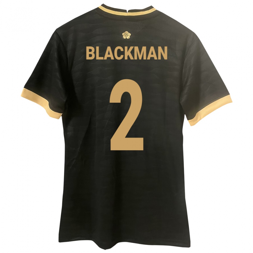 Børn Panama César Blackman #2 Sort Udebane Spillertrøjer 24-26 Trøje T-Shirt