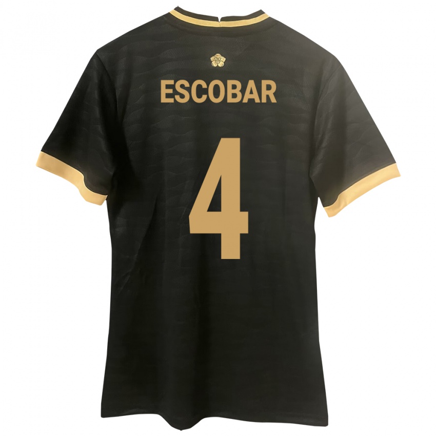 Børn Panama Fidel Escobar #4 Sort Udebane Spillertrøjer 24-26 Trøje T-Shirt