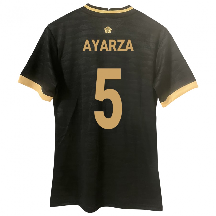 Børn Panama Abdiel Ayarza #5 Sort Udebane Spillertrøjer 24-26 Trøje T-Shirt