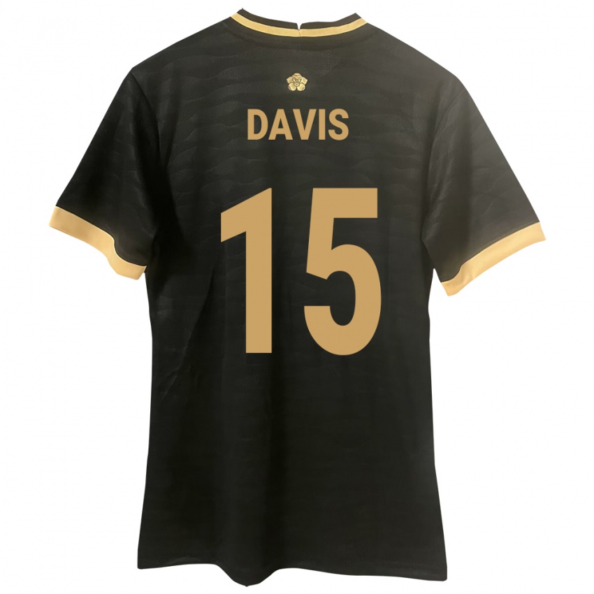 Børn Panama Éric Davis #15 Sort Udebane Spillertrøjer 24-26 Trøje T-Shirt