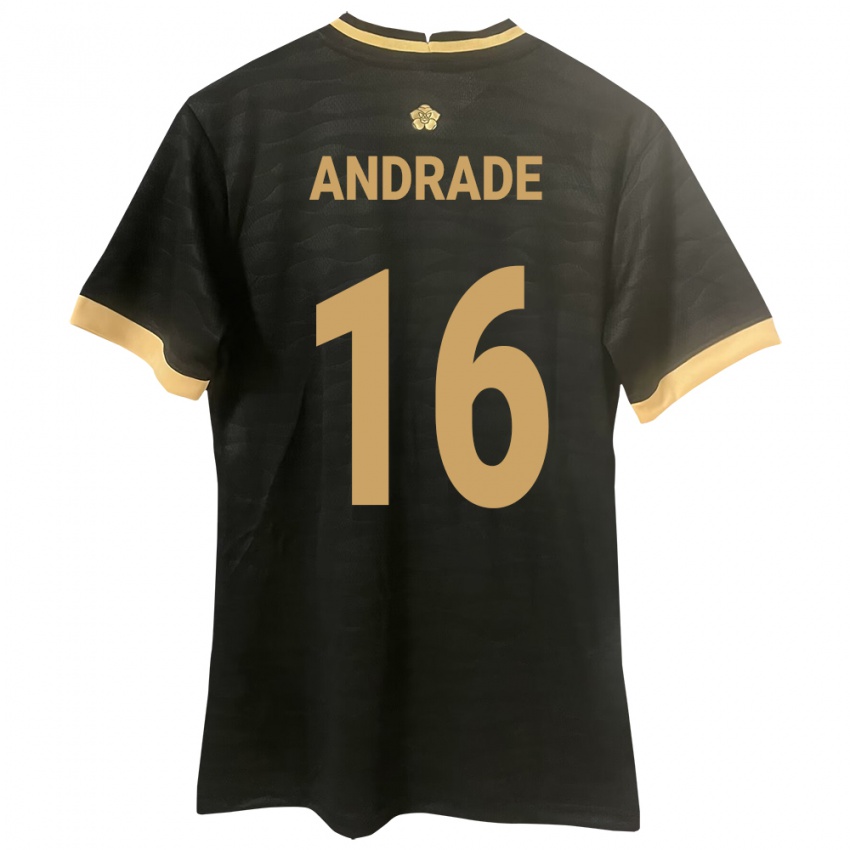 Børn Panama Andrés Andrade #16 Sort Udebane Spillertrøjer 24-26 Trøje T-Shirt