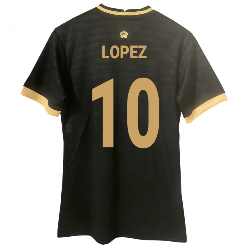 Børn Panama Ovidio Lopez #10 Sort Udebane Spillertrøjer 24-26 Trøje T-Shirt