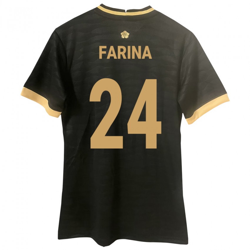 Børn Panama Edgardo Fariña #24 Sort Udebane Spillertrøjer 24-26 Trøje T-Shirt